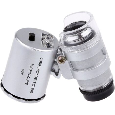 60X mini Loupe LED UV bijoutier lumineux de détail (60X)