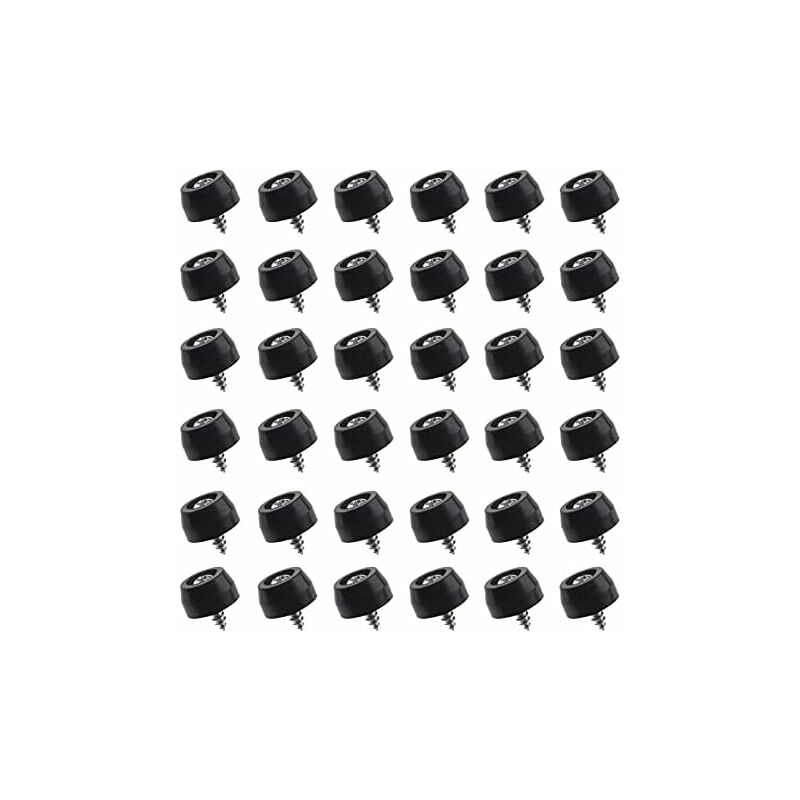 60x Petits Pieds Ronds en Caoutchouc avec Vis avec Rondelle Intégrée Planches à Découper Pieds Jambières pour Meubles Table Amplificateur Armoire