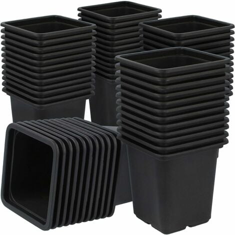 60x Plant Grow Pots - Plant Pots for Cultivation - Flower Pot for Plant Growing（Outer opening: 7 x 7 cm）