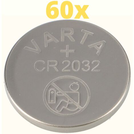 60x Varta Lithium 3V CR2032-P Bulk 3V/220mA lose CR 2032