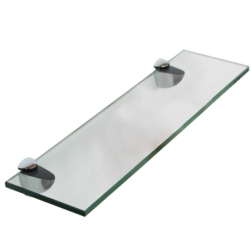 

Estante flotante de cristal Estante de baño estante de pared 60x10CM Soporte para baño estantería pared vidrio estantería cristal espejo