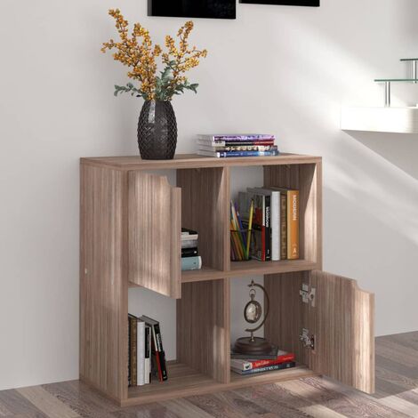 60x27.5x59.5 cm estante -plywood roble gris Sonoma