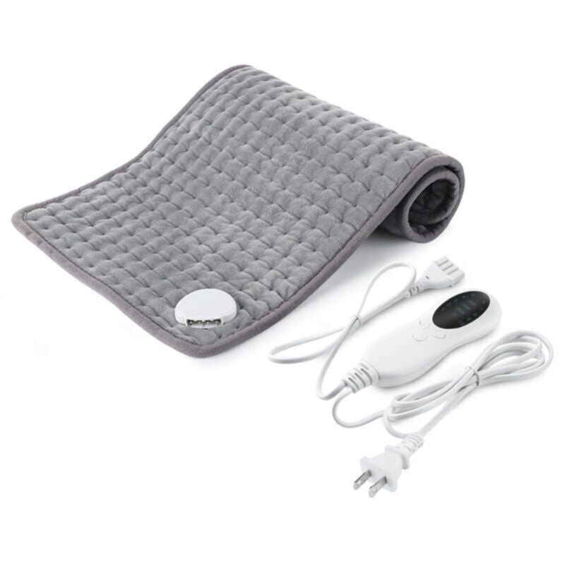100x50cm Coussin chauffant électrique, couverture chauffante à 10 niveaux de température, ceinture chauffante cervicale et lombaire, arrêt