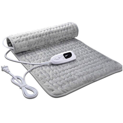 60x30CM Couverture chauffante de physiothérapie, couverture électrique, réglage de la température à plusieurs niveaux, coussin chauffant chaud, couverture drapée super douce en cristal