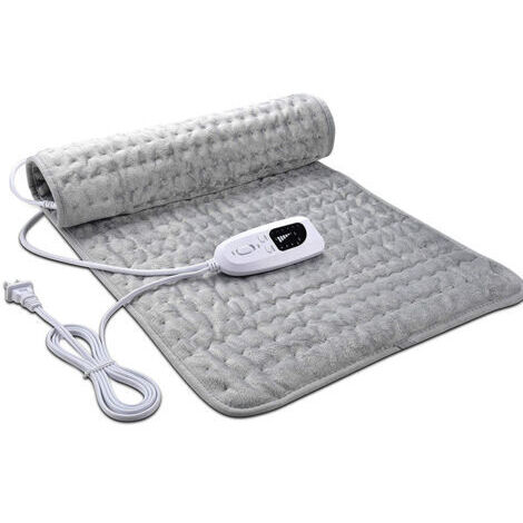 60x30CM Physiotherapie-Heizdecke, elektrische Decke, mehrstufige Temperatureinstellung, warmes Heizkissen, superweiche Kristall-Überwurfdecke