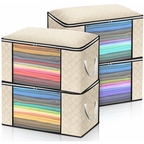 Set De 10 X Caja De Almacenamiento Plegable - 28x30x30cm - Juego De 10  Cajas Almacenaje - Organizadoras Con Asa - Contenedores Para Ropa O  Juguetes - Beige [en.casa]® con Ofertas en Carrefour