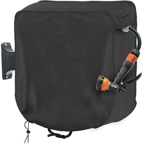 CSPARKV 60x45x60cm, Schutzhülle für wandmontierten Gartenschlauchaufroller, schwarz