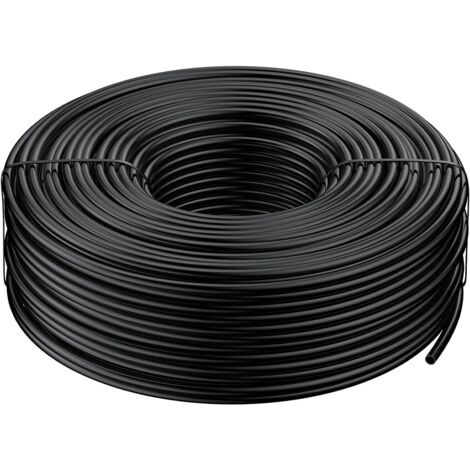 61 M Drip Irrigation Tubing 4-6 MM, Tuyau de distribution vide pour système d'irrigation goutte à goutte, Tuyau goutte à goutte en polyéthylène noir