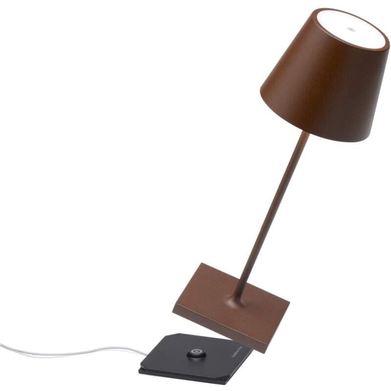 Perenz - Lampe de table led Poldina Pro Mini Corten, rechargeable et dimmable