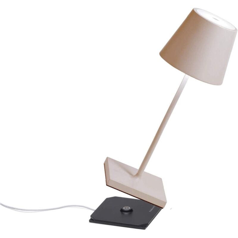 Zafferano - Lampe de table led Poldina Pro Mini Sabbia, rechargeable et dimmable