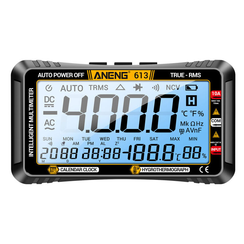 Lifcausal - 613 Multimètre intelligent 3 en 1 Calendrier perpétuel Température Hygromètre 4000 points