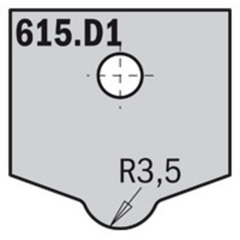615.D1 CUCHILLA HW 20X20X2 (PERFIL D1)