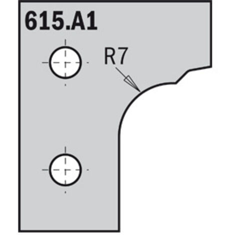 615.D2 Messer HW 20x20x2 (Profil D2)