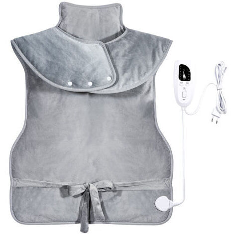 61x94 cm Cervical Back Neck Heating Pad - Electric Heated Blanket with 6 Adjustable Temperature Settings / 4 Timer Settings / Fast Heating / Machine Washable