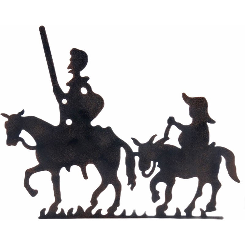 Image of Signes Grimalt Applicare la parete dell'ornamento in metallo Don Chisciotte Metal Black Don Quijote Metal 1x60x49cm 28770