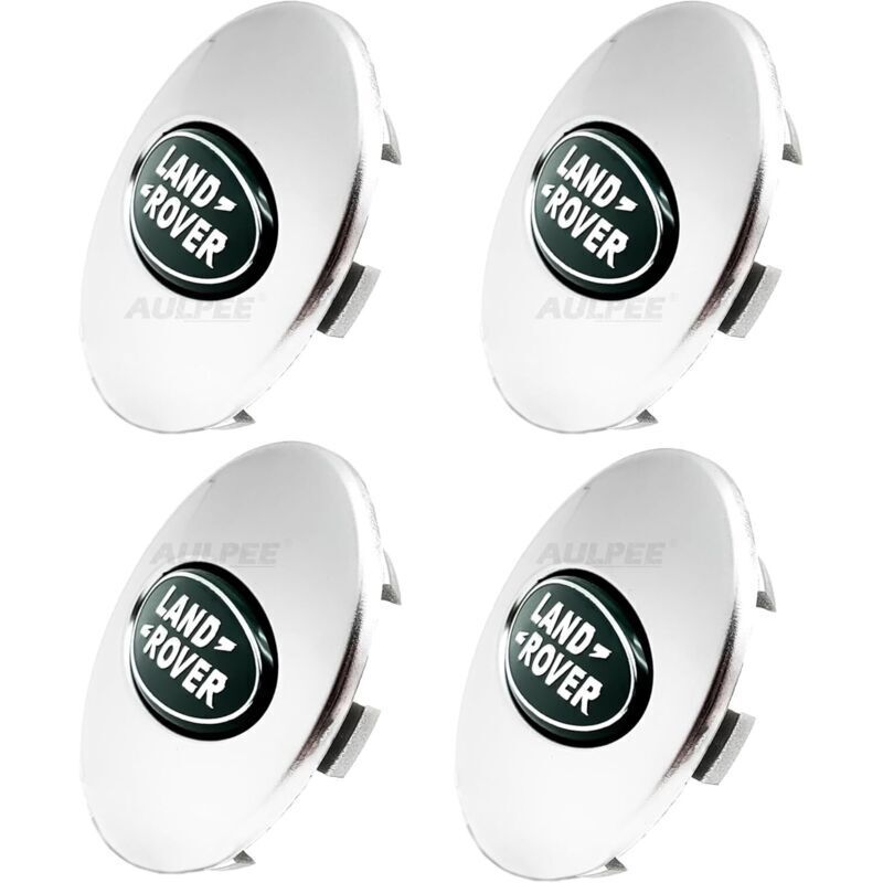 Image of 62 mm ABS-Radkappe mit Logo in der Mitte, kompatibel mit Land Rover-Zubehör (LR Green Chrome)