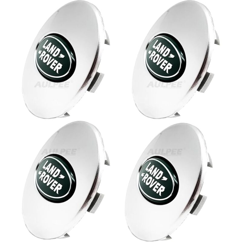 Image of 62 mm ABS-Radkappe mit Logo in der Mitte, kompatibel mit Land Rover-Zubehör (LR-Grün-Chrom)