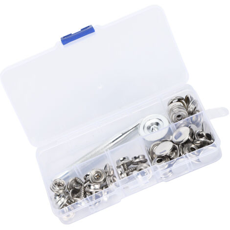 62 Pièces Rivets Autoperceurs en Acier Inoxydable avec Outil de Fixation 10mm pour Assemblage Métallique