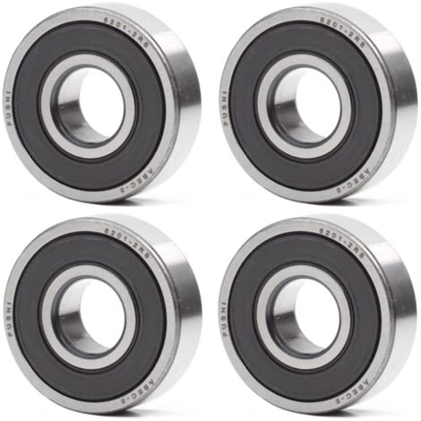6201-2RS Kugellager 12 x 32 x 10 mm – doppelte Gummidichtung – ABEC 5 – vorgeschmiertes Kugellager – 4 Stück