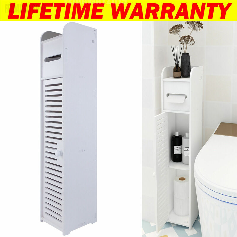 Bathroom Cabinet Shelf Cupboard Bedroom Storage Unit Free Standing Toilet Rack