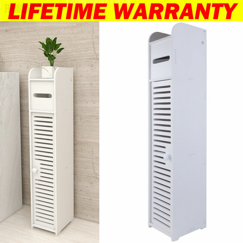 Bathroom Shelf Cabinet Cupboard White Bedroom Storage Free Standing Organizer