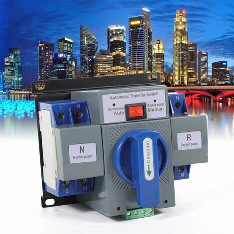 63 A 2P Double bloc d'alimentation automatique Commutateur de transfert