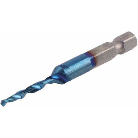 6,35 mm blau eloxierter HSS-Gewindebohrer für M3-Gewindebohrer, Sechskantschaft