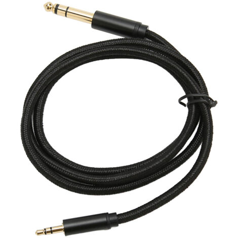 6,35-mm-Klinkenstecker auf 3,5-mm-Klinkenstecker-Audiokabel für Gitarre, Verstärker, Kopfhörer und PC – Hochwertige Stereoübertragung