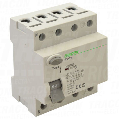 63A 30mA AC 4P TRACON Differenzial-Leistungsschalter