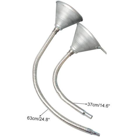 63cm flexible metal funnel for emergency refueling in cars and motorcycles
