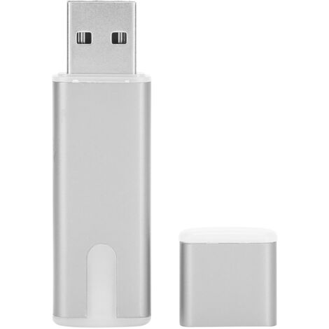 64 GB silberner USB-Stick mit Hintergrundbeleuchtung, tragbarer USB 2.0-Speicherstick für Computer