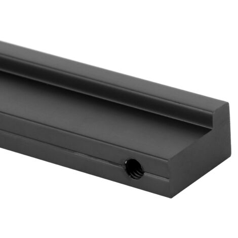 64-mm-Aluminiumgriff – Set mit 6 schwarzen T-Griffen für Schubladen und Schränke – Einfache Montage