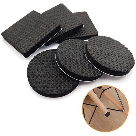 64 piezas de pies de goma antideslizantes, protectores de muebles de goma autoadhesivos, protectores de suelo para suelos de madera, patas de mesa, silla, cama
