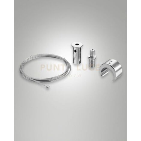 6404-50-022 KIT MONO SOSPENSIONE ALLUMINIO NATURALE PER SHARON