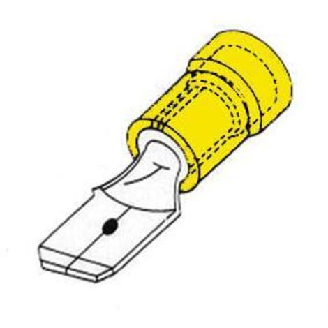6,4mm Stecker - gelb