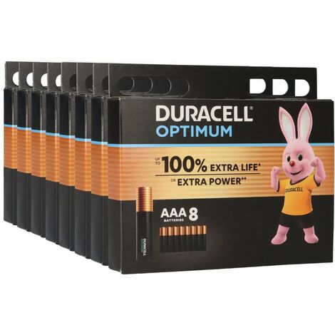 64x Duracell MN2400 AAA Micro Batterie Optimum (8x 8er Blister)