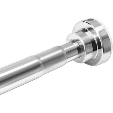 65-100cm Extendable Shower Curtain Tension Rod Telescopic Rail Stainless Steel Bath Closet Hanging Pole