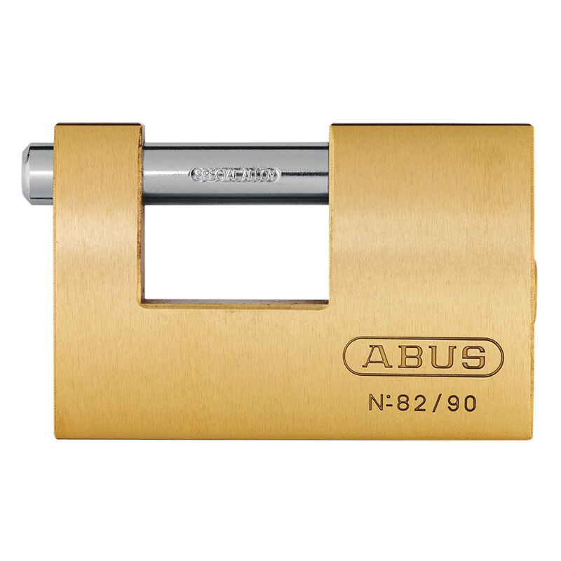 Abus Mechanical - 82/90mm Monoblock Brass Shutter Padlock Keyed Alike 8523 ABUKA11580