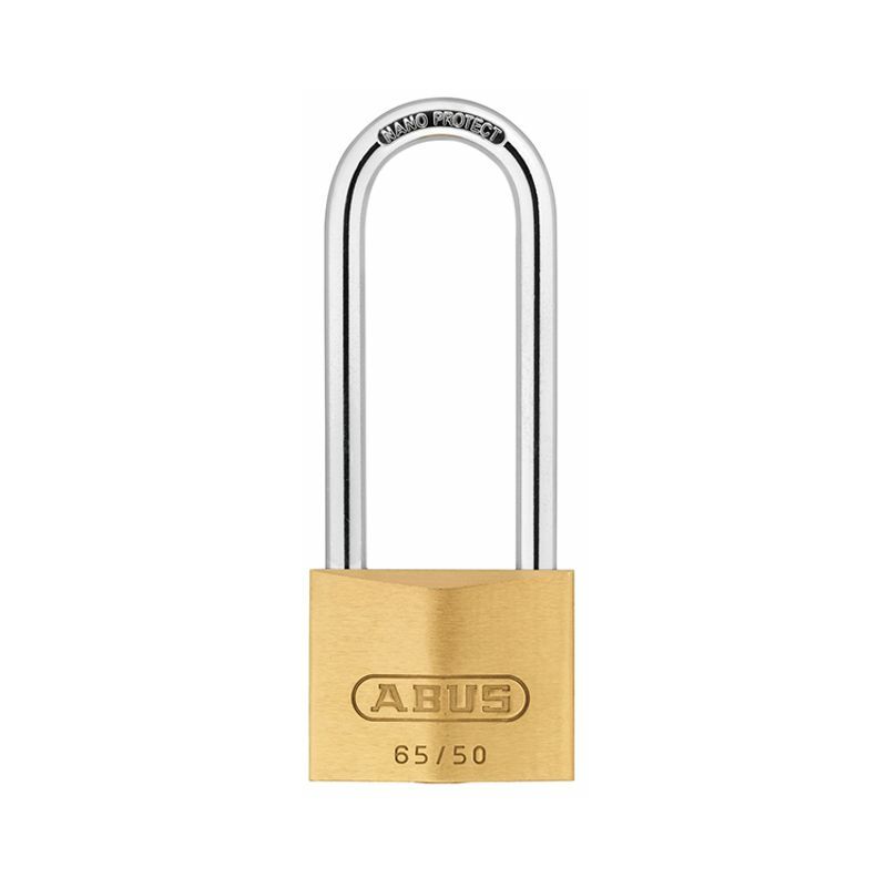 Abus - 65/50HB80 Brass Padlock comes with Long Shackle