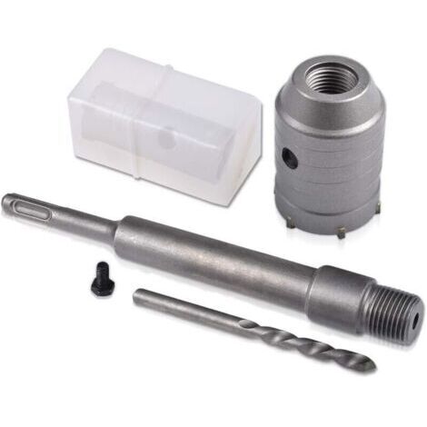 65 mm Glockensäge para concreto con forma de mango redonda, montaje SDS-Plus, y cortador de perforación de pared para paredes de cemento y piedra para la instalación de acondicionadores de aire en par