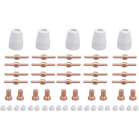 65 pièces consommables plasma en céramique et cuivre, kit d'accessoires pour torche de découpe CT312 CUT50 Stahlwerk