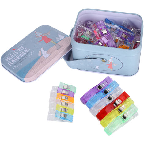 65 Pièces Pinces à Coudre Plastique Multicolores pour Couture Patchwork et Quilting