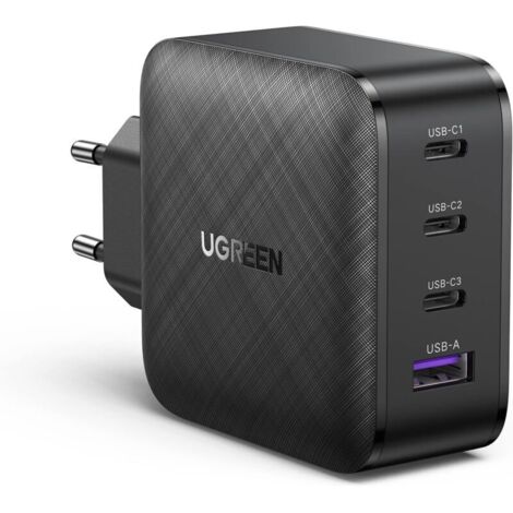 65-W-USB-C-Schnellladeakku mit 4 Anschlüssen und GaN-Technologie, kompatibel mit iPhone 16 Plus Pro Max 15 14 13 12 11 X Galaxy S24 Ultra Plus S23 S22 S21 Pixel iPad Pro Air Mini MacBook Pro Air M3 M2