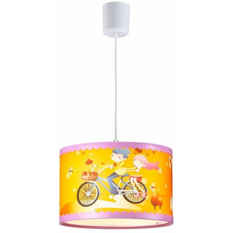 Image of Lampada a sospensione a pendolo da soffitto da 6,5 watt per camera dei bambini luce sala giochi gialla