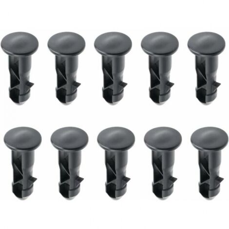 65 x 18 mm, 10 Stück, schwarzer Kunststoff-Scharnierstift für Mülltonnendeckel, für 240-l-Haushalts- und Gewerbetonnen