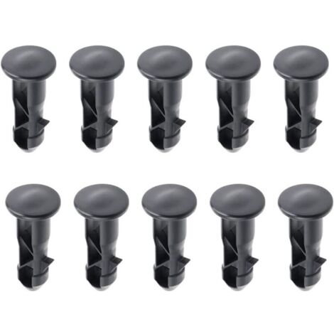65 x 18mm Lot de 10 Goupilles de Charnière Pour Couvercle de Poubelles à Roulettes En Plastique Noir Pour Poubelles Domestiques de 240 L et Commerciales H326