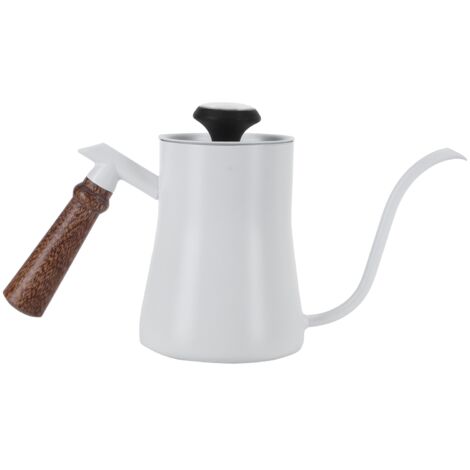 650 ml Hänge-Handkaffeemaschine aus Edelstahl mit Thermometer – Weiß