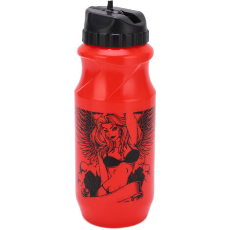 650-ml-Trinkflasche für Radfahrer, verbreiterter Deckel für einfache Reinigung, einziehbarer Trinkverschluss für Sport und Radfahren, stylisches rotes Design
