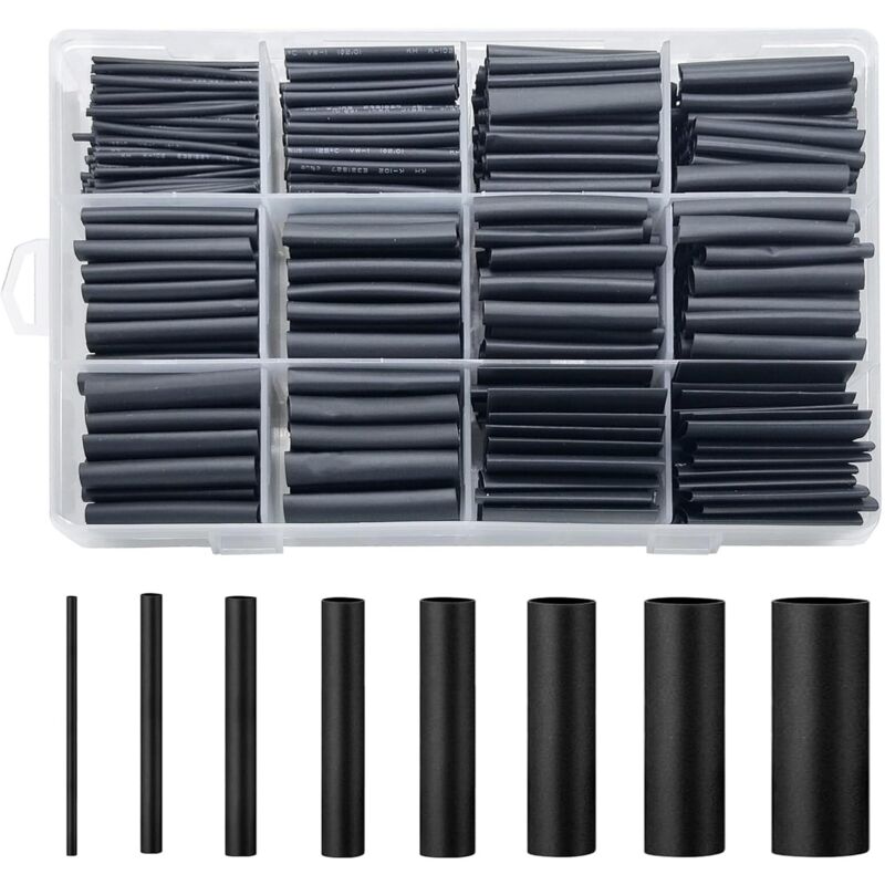 650 Pièces Kit de Gaine Thermorétractable Etanche, Gaine Thermorétractable, Gaine