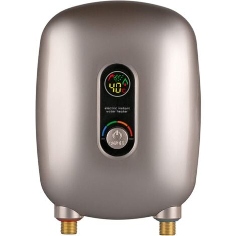6500 W Mini scaldabagno elettrico 220 V scaldabagno istantaneo elettrico piccolo scaldabagno da cucina, scaldabagno sotto il lavandino, adatto per cucine alberghi e saloni di parrucchiere (Gold)
